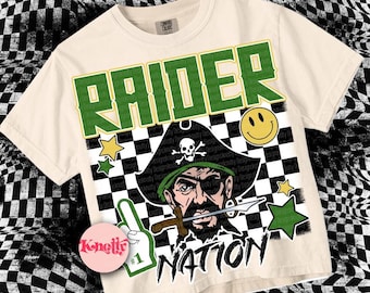 Raiders -Mascot- PNG - School Spirit-Green Yellow