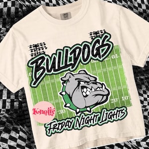 Friday Night Lights - Mascotte de bouledogue, football PNG - Esprit d&#39;école - Vert noir