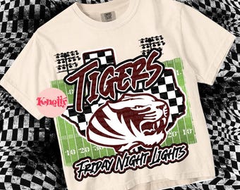 Retro Mascot- Friday Night Lights -Tigers PNG - School Spirit-Maroon