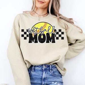 Retro Mom- SOFTBALL Mom-  Shirt PNG
