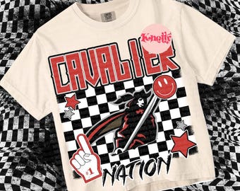 Retro Grunge- PNG File - Cavs Nation - Mascots- Red Black