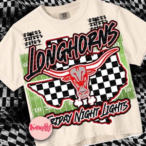 Friday Night Lights -  Mascot-LONGHORNS PNG - School Spirit - RED