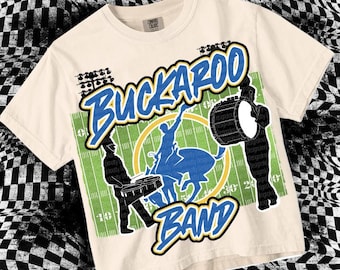 Cute Preppy - PNG File - BUCKAROO BAND - Mascots Blue Gold