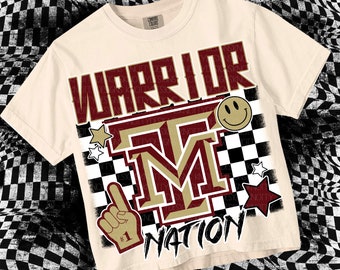 Retro Pop Mascot-Warrior Nation PNG - School Spirit