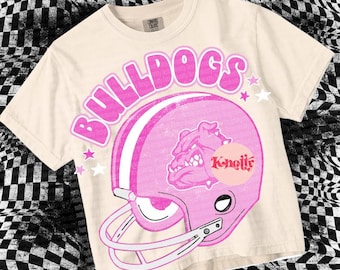 Cute Pink Preppy-  Mascot-Bulldogs PNG - School Spirit