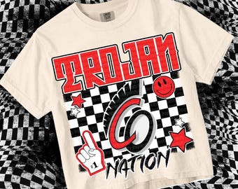 Retro -  Mascot- Trojan Nation PNG - School Spirit