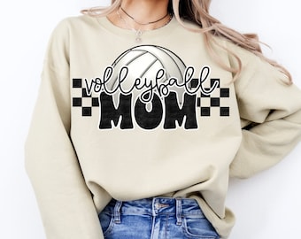 Retro Mom- VOLLEYBALL MOM-  Shirt PNG