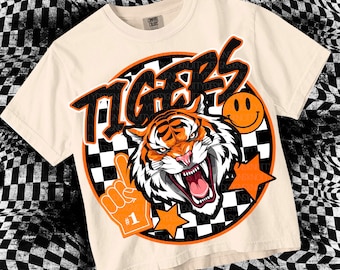 ORIGINAL DESIGNER- Retro Mascot -Tigers PNG - School Spirit