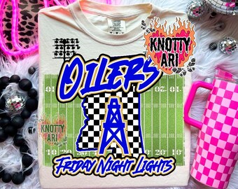 Cute Preppy Friday Night Lights- PNG File - Oilers - Mascots-Royal Gold