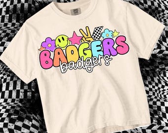 Cute Preppy Sticker- PNG File - BADGER- Mascots