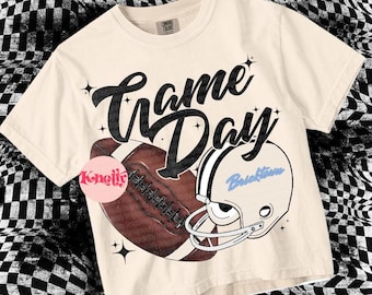 Retro Vintage Football BRICKTON GAMEDAY Design PNG File