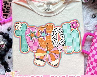 Cute Pastel Retro - TEACHER PNG - Teacher Shirt PNG - Ready to Print