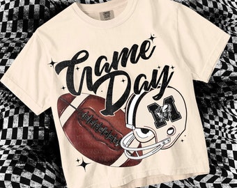 Retro Vintage Football MULESHOE GAMEDAY Design PNG File