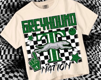 Retro Grunge Mascot- TAFT GREYHOUND PNG - School Spirit
