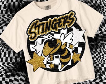 Cute Preppy Glitter- PNG File - STINGERS - Mascots