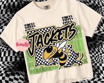 Cute Preppy Football- PNG File - JACKETS - Mascots Lousiana