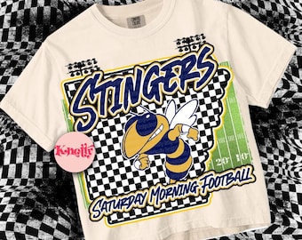 Cute Preppy Glitter- PNG File - STINGERS Saturday Morning Football- Mascots