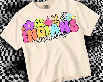 Retro Pop Sticker -  Mascot-INDIANS PNG - School Spirit