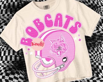 Pink Cute Preppy Mascot-Bobcats PNG
