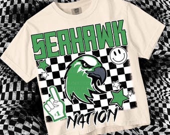 Retro Pop Mascot-Seahawk Nation PNG - School Spirit