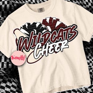 Retro Pop Mascot- WILDCATS Cheer PNG - School Spirit