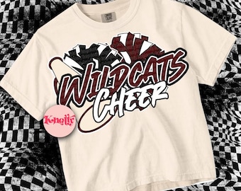 Retro Pop Mascot- WILDCATS Cheer PNG - School Spirit