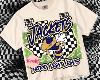 Cute Preppy Friday Night Lights- PNG File - JACKETS - Mascots - Navy