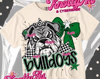 Mascot-Bulldogs PNG - School Spirit - Green Black