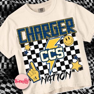 Retro Pop Buntes Maskottchen -Chargers Nation PNG