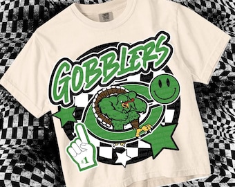 Retro  -  Mascot-GOBBLERS PNG - School Spirit - Green