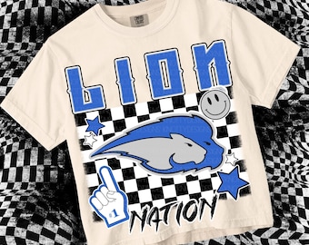 Cute Preppy Glitter- PNG File - LION NATION - Mascots