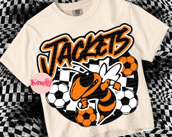 Cute Preppy - SVG File - ORANGE JACKETS Soccer- Mascots