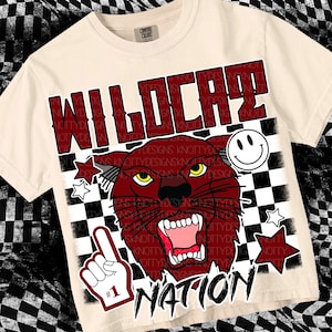 Retro Pop Mascot-WILDCAT Nation PNG - School Spirit