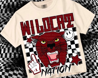 Retro Pop Mascot-WILDCAT Nation PNG - School Spirit