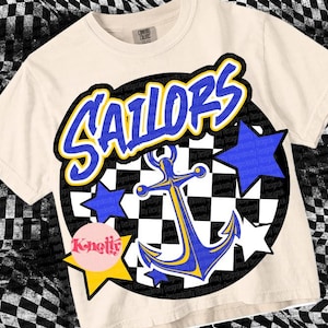 Retro Pop Sailors  Mascot-Eagles PNG Blue Yellow