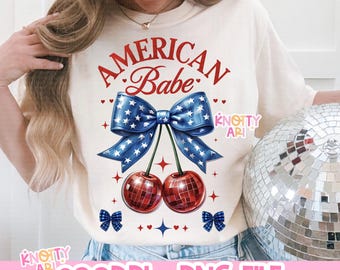 CUTE American Babe  Png, Vintage America Png, 4th Of July PNG, 4th Of July Sublimation Design, America Coquette Png, Patriotic Png,