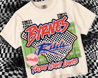 Retro Pop -  Mascot-Byrnes PNG - School Spirit - Red Blue