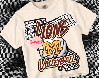 Volleyball Mascot-Lions - School Spirit