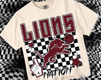 Cute Preppy- PNG File - LION NATION - Mascots-Maroon
