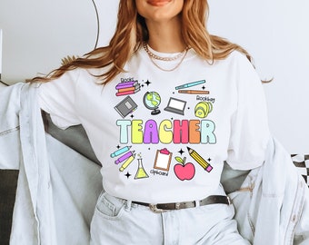 Pastel- Teacher Clipart- Teacher Shirt PNG