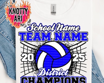 Volleyball District Champions Design, Volleyball Mascot PNG, Sublimation Custom Volleyball Playoffs Design, Volleyball DTF, Volleyball png