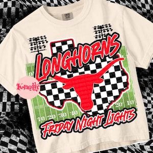 Friday Night Lights -  Mascot-LONGHORNS PNG - School Spirit - RED White