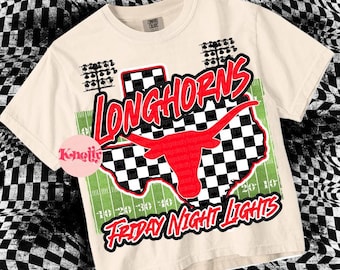 Friday Night Lights -  Mascot-LONGHORNS PNG - School Spirit - RED White