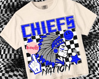 Retro Grunge Mascot-Chiefs Nation PNG