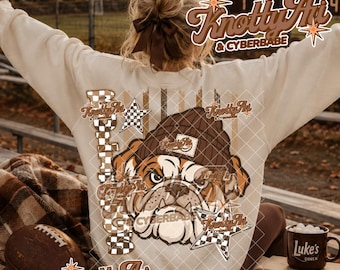 Fall Neutral Design- BULLDOGS -  Mascot-Bulldogs PNG - School Spirit -