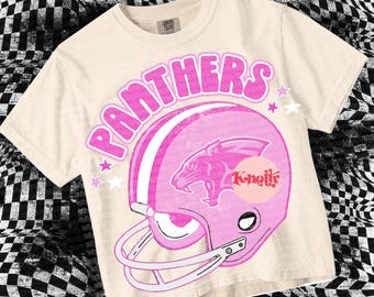 Cute Pink Preppy Mascot-PANTHERS- PNG School Spirit