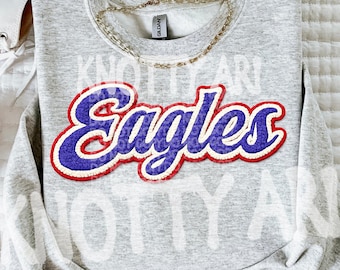 Cute Sherpa Knit Eagles Mascot-Eagles PNG