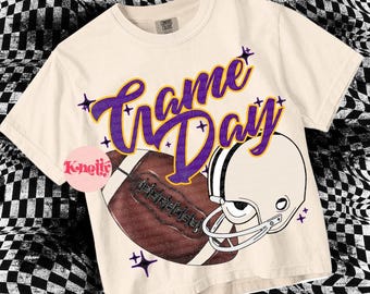 Retro Vintage Football GAMEDAY Design PNG File - Purple
