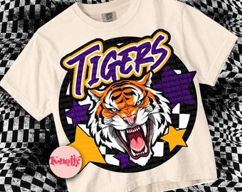 Retro Mascot -Tigers PNG - School Spirit