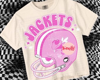 Cute Pink Preppy Mascot-Jackets- PNG - School Spirit